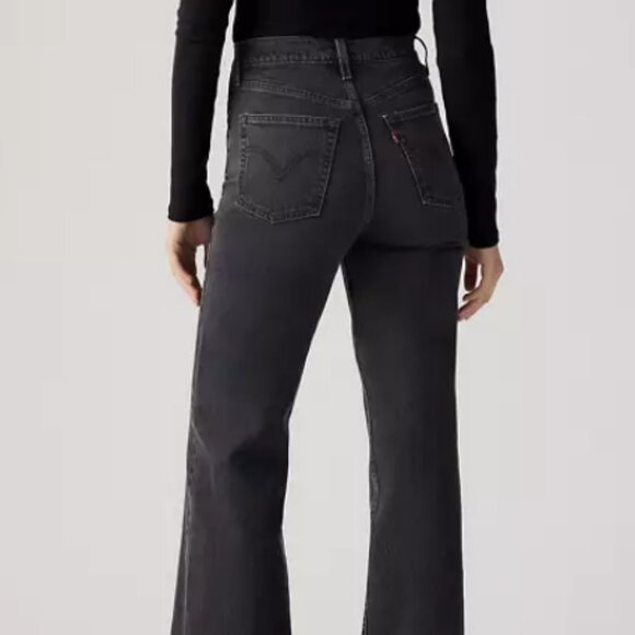 Levi's Ribcage Bell wide leg Women's Jeans in Black Gray - Picture 2 of 7